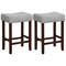 Costway Set of 2 Counter Height Bar Stools Saddle Kitchen Chairs with Wooden Legs